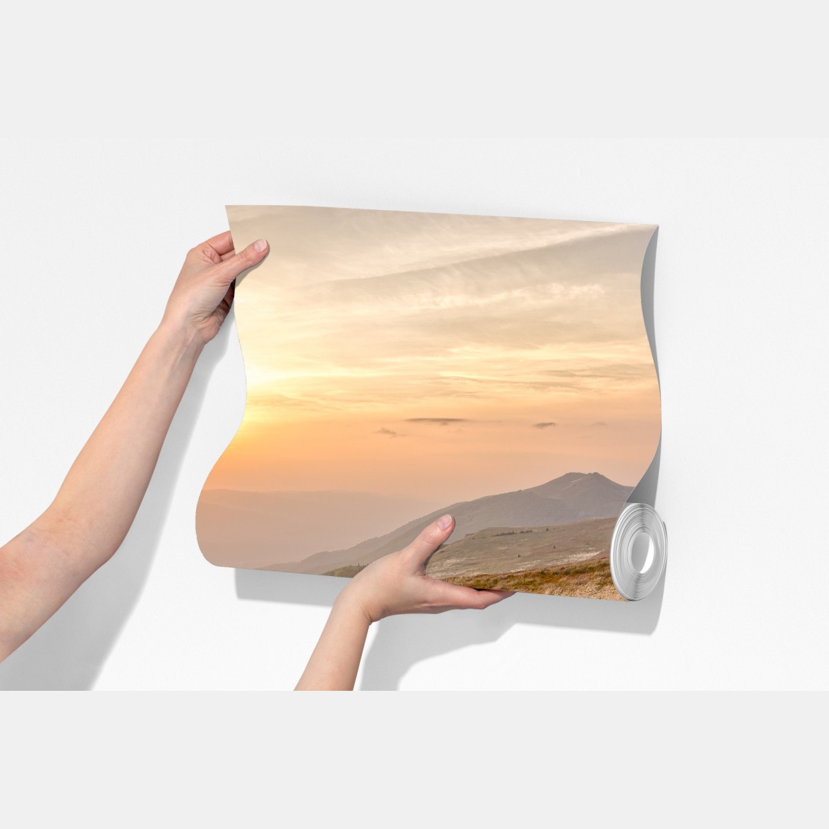 Fototapeta szlak o zachodzie słońca w Bieszczadach – Wallissimo® Fototapeta szlak o zachodzie słońca w Bieszczadach – Wallissimo®