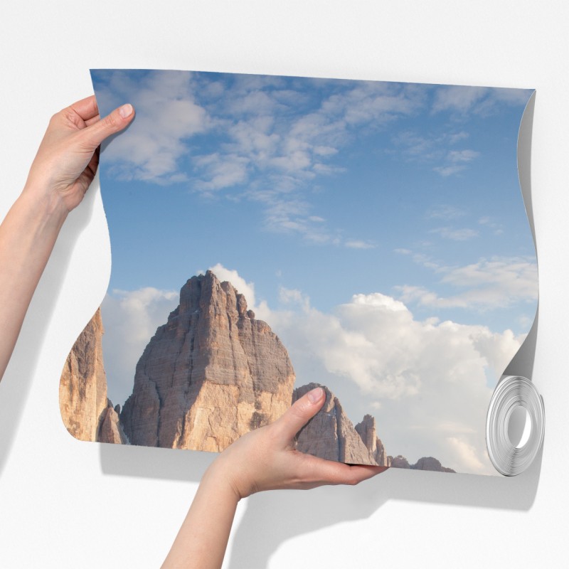 Fototapeta słoneczne alpejskie szczyty odbite w spokojnym jeziorze – Wallissimo® Fototapeta słoneczne alpejskie szczyty odbite w spokojnym jeziorze – Wallissimo®