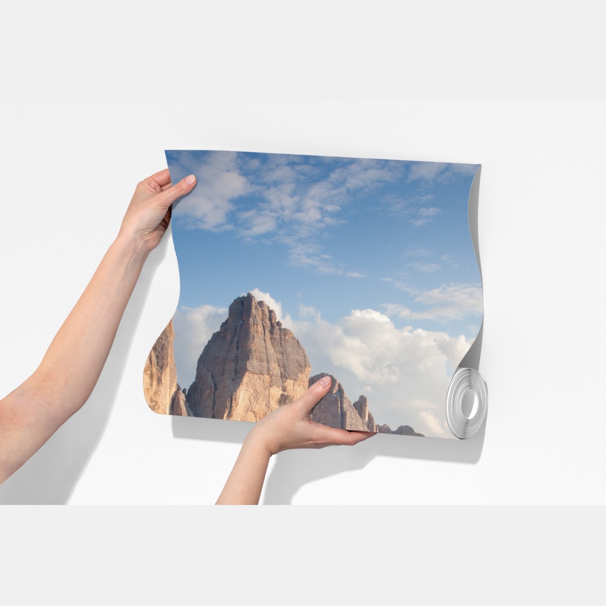 Fototapeta słoneczne alpejskie szczyty odbite w spokojnym jeziorze – Wallissimo® Fototapeta słoneczne alpejskie szczyty odbite w spokojnym jeziorze – Wallissimo®