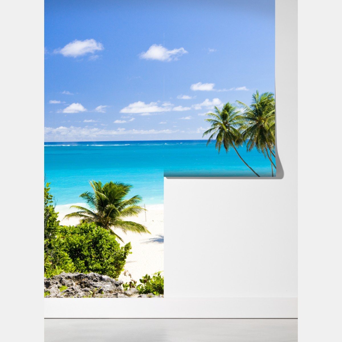 Fototapeta Bottom Bay plaża z palmami, Barbados – Wallissimo® Fototapeta Bottom Bay plaża z palmami, Barbados – Wallissimo®