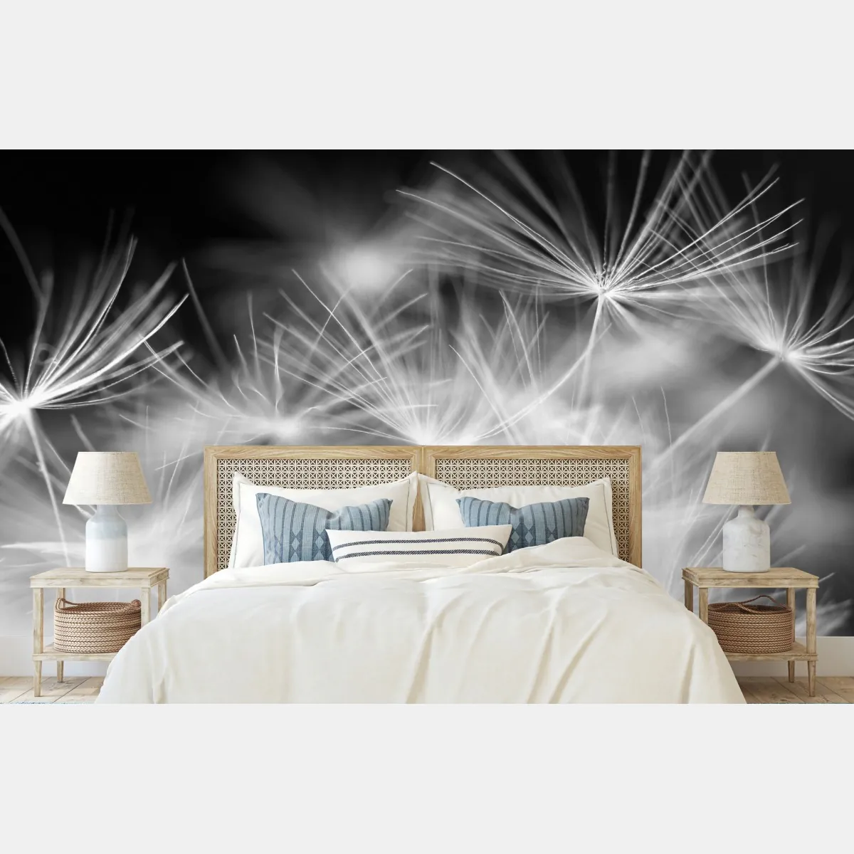 Fototapeta delikatne nasiona dmuchawca czarno-białe – Wallissimo® Fototapeta delikatne nasiona dmuchawca czarno-białe – Wallissimo®