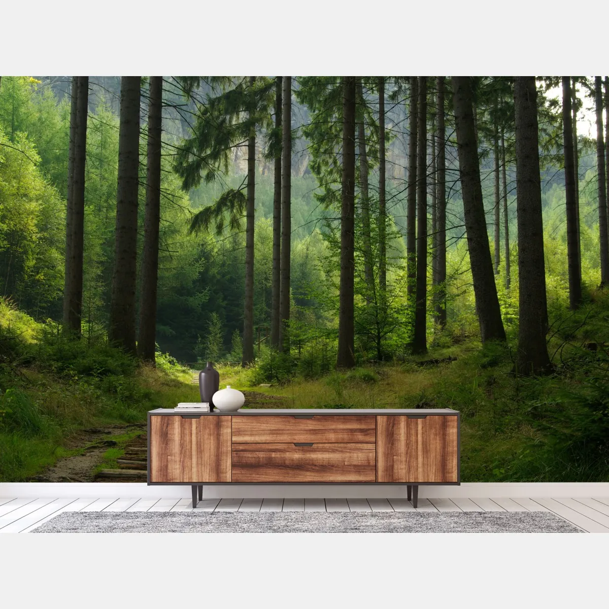 Fototapeta spokojna leśna ścieżka – Wallissimo® Fototapeta spokojna leśna ścieżka – Wallissimo®