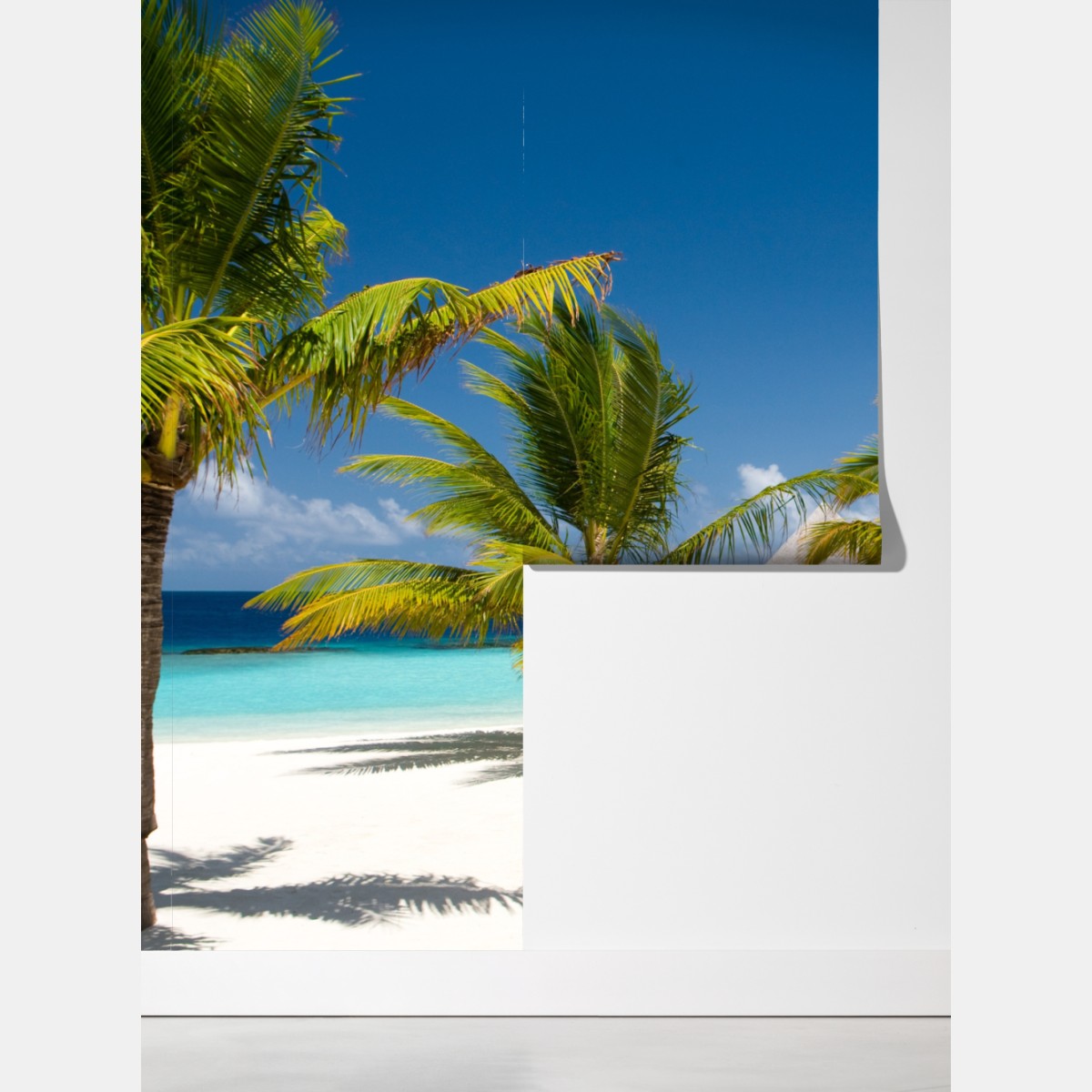 Fototapeta tropikalny pomost nad turkusowymi wodami – Wallissimo® Fototapeta tropikalny pomost nad turkusowymi wodami – Wallissimo®