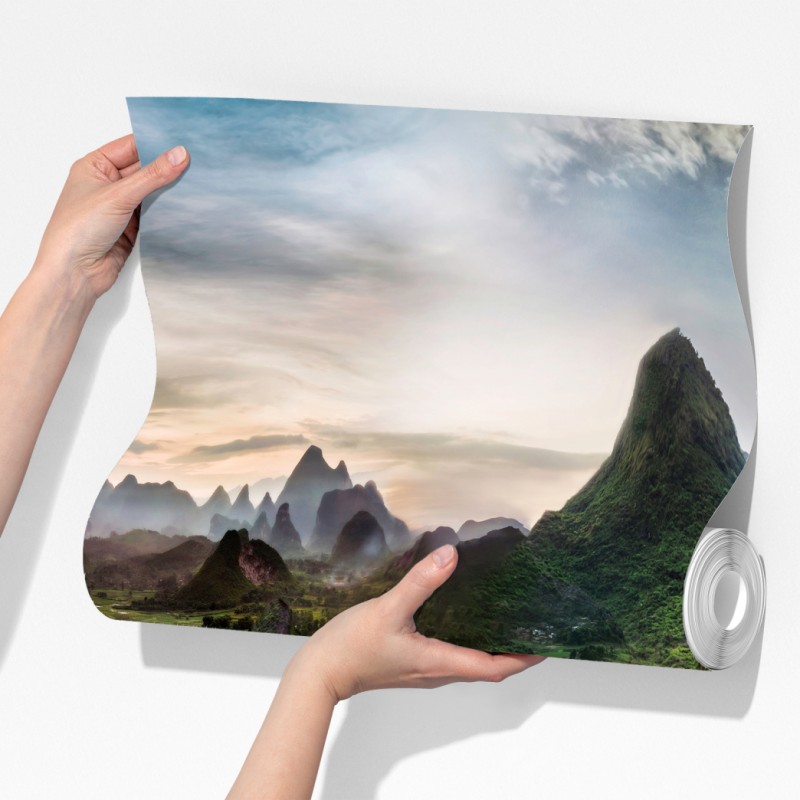 Fototapeta szmaragdowa rzeka wśród krasowych gór panorama – Wallissimo® Fototapeta szmaragdowa rzeka wśród krasowych gór panorama – Wallissimo®