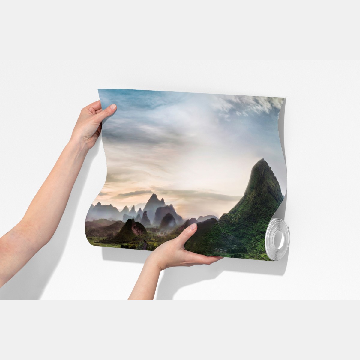 Fototapeta szmaragdowa rzeka wśród krasowych gór panorama – Wallissimo® Fototapeta szmaragdowa rzeka wśród krasowych gór panorama – Wallissimo®