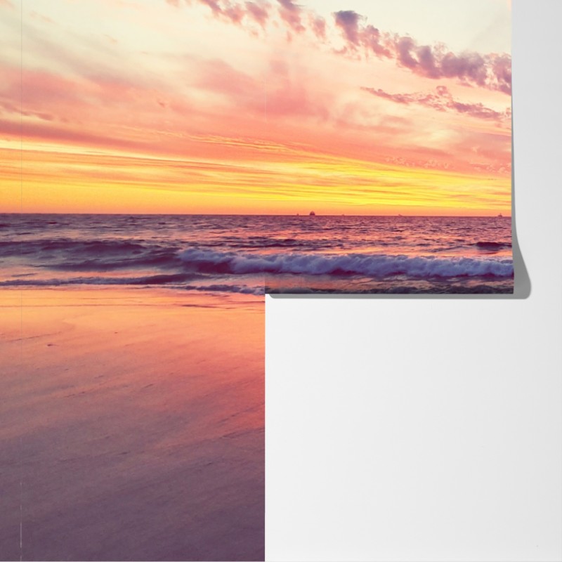 Fototapeta pastelowy zachód słońca nad spokojnym morzem – Wallissimo® Fototapeta pastelowy zachód słońca nad spokojnym morzem – Wallissimo®