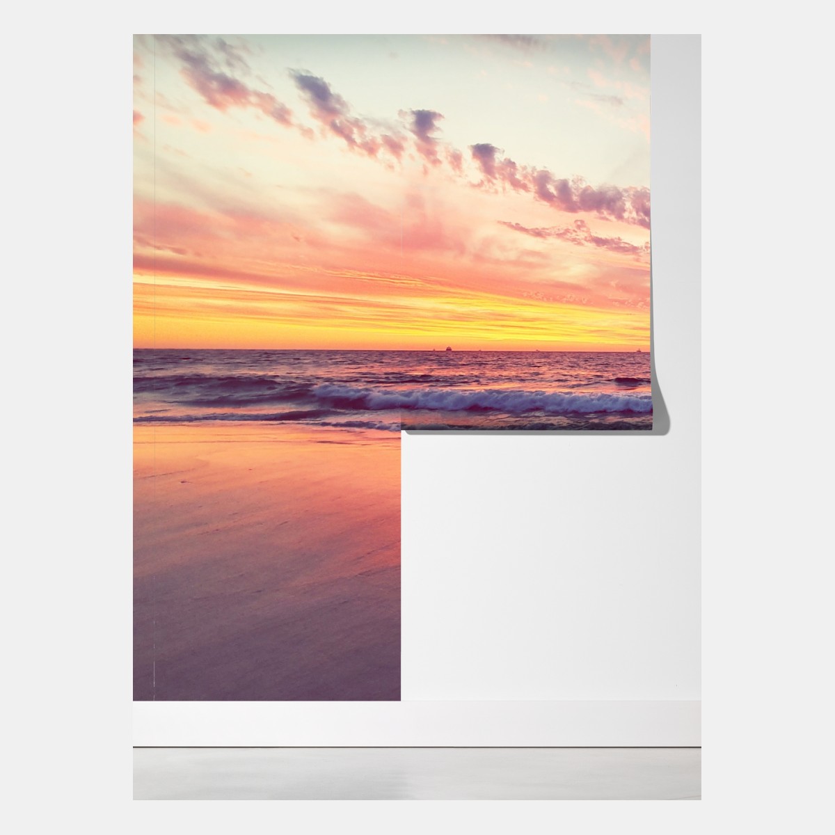 Fototapeta pastelowy zachód słońca nad spokojnym morzem – Wallissimo® Fototapeta pastelowy zachód słońca nad spokojnym morzem – Wallissimo®