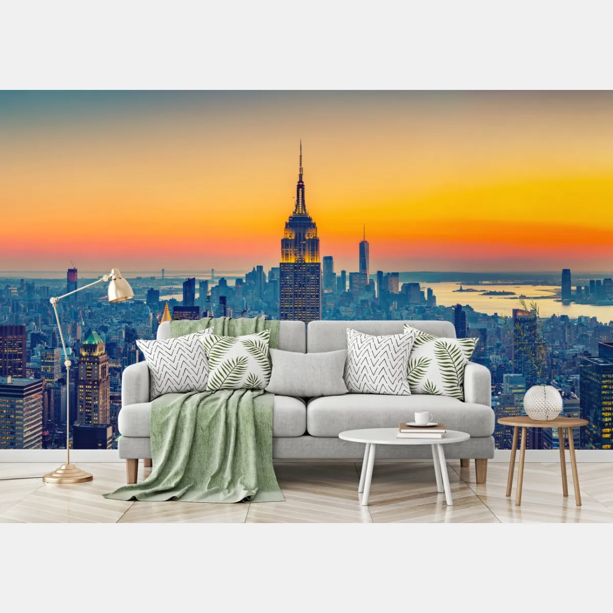 Fototapeta zachód słońca nad Nowym Jorkiem – Wallissimo® Fototapeta zachód słońca nad Nowym Jorkiem – Wallissimo®