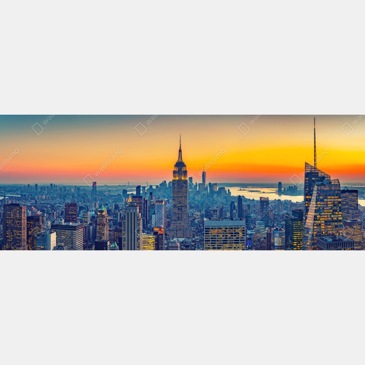 Fototapeta zachód słońca nad Nowym Jorkiem – Wallissimo® Fototapeta zachód słońca nad Nowym Jorkiem – Wallissimo®