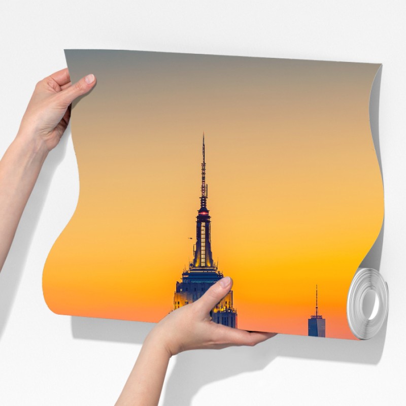 Fototapeta zachód słońca nad Nowym Jorkiem – Wallissimo® Fototapeta zachód słońca nad Nowym Jorkiem – Wallissimo®