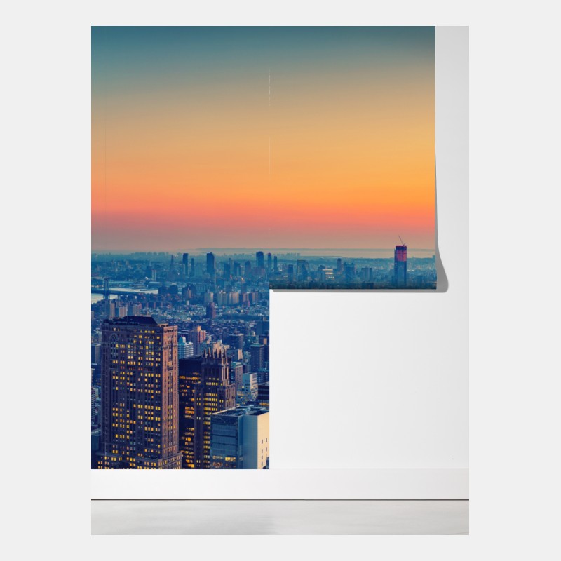 Fototapeta zachód słońca nad Nowym Jorkiem – Wallissimo® Fototapeta zachód słońca nad Nowym Jorkiem – Wallissimo®