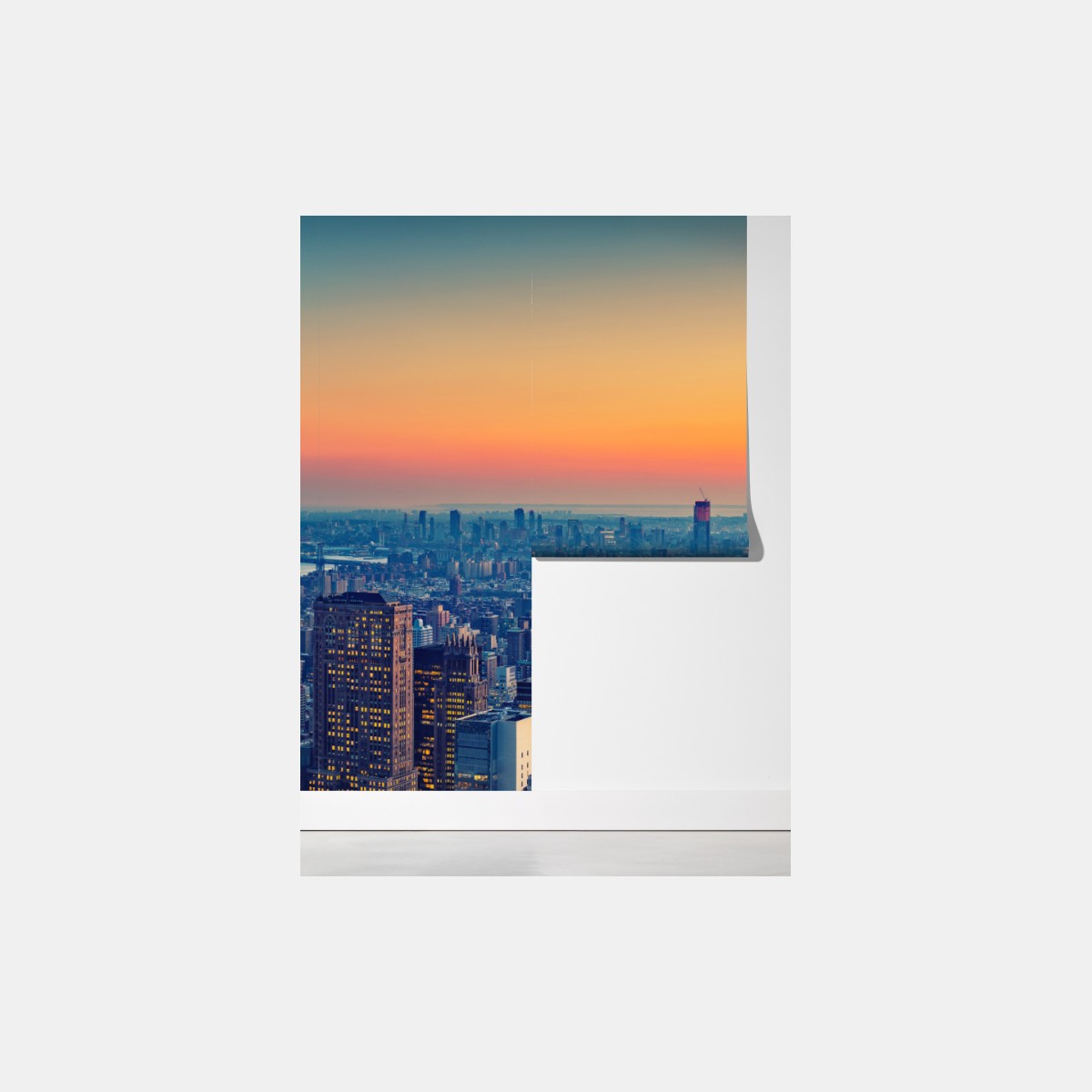 Fototapeta zachód słońca nad Nowym Jorkiem – Wallissimo® Fototapeta zachód słońca nad Nowym Jorkiem – Wallissimo®