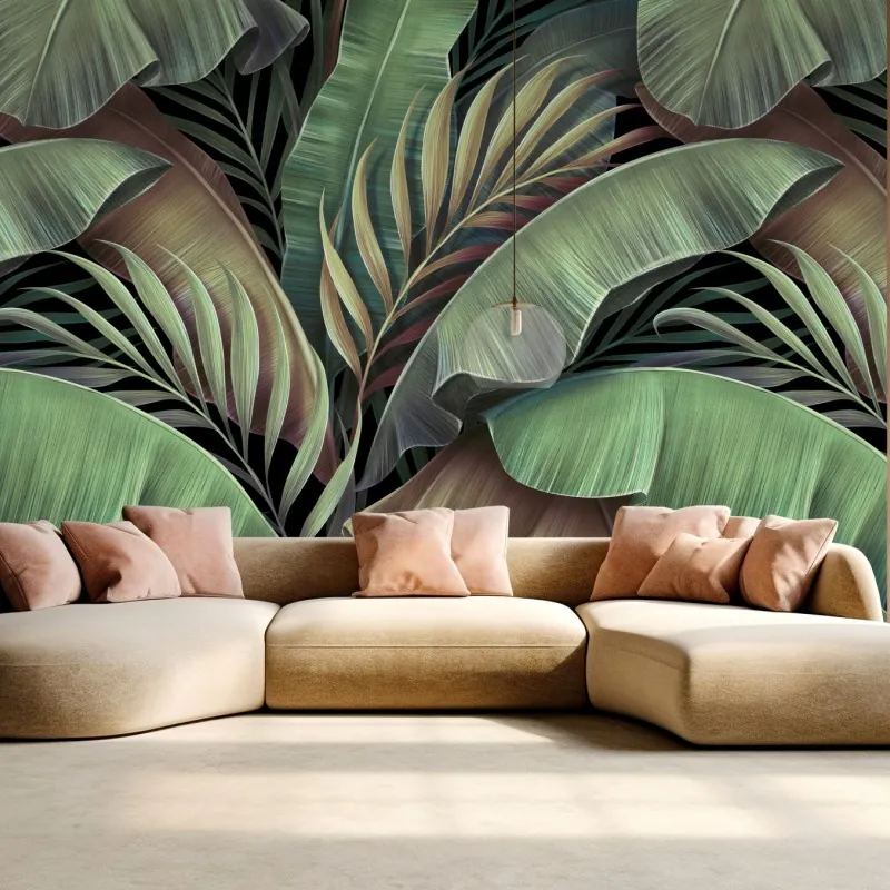 Wall mural tropical leaves botanical pattern