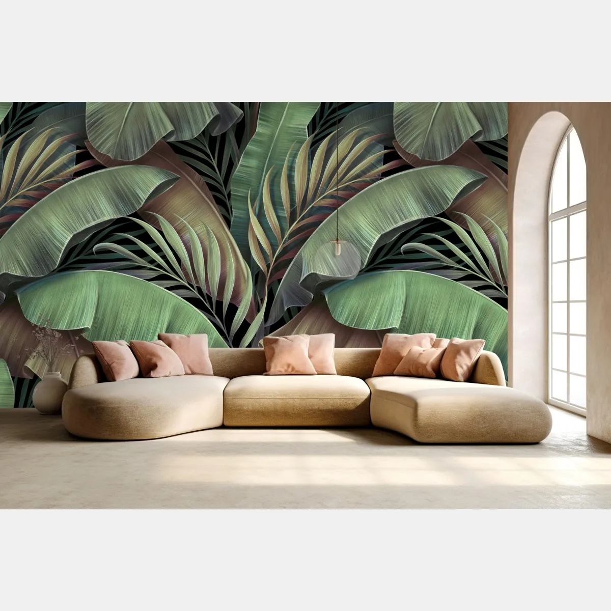 Fototapeta wzór tropikalnych liści – Wallissimo® Fototapeta wzór tropikalnych liści – Wallissimo®