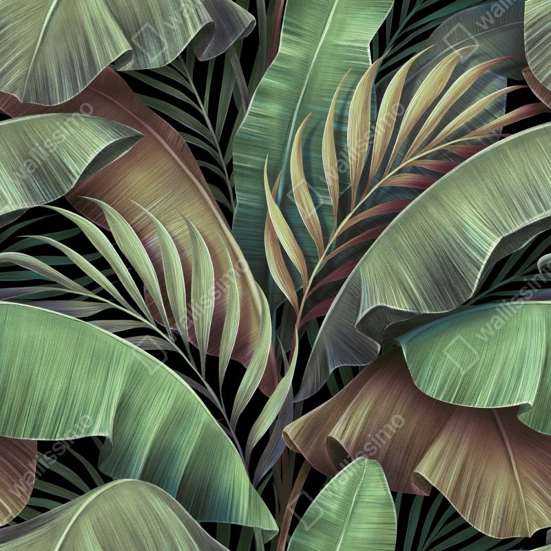 Fototapeta wzór tropikalnych liści – Wallissimo® Fototapeta wzór tropikalnych liści – Wallissimo®