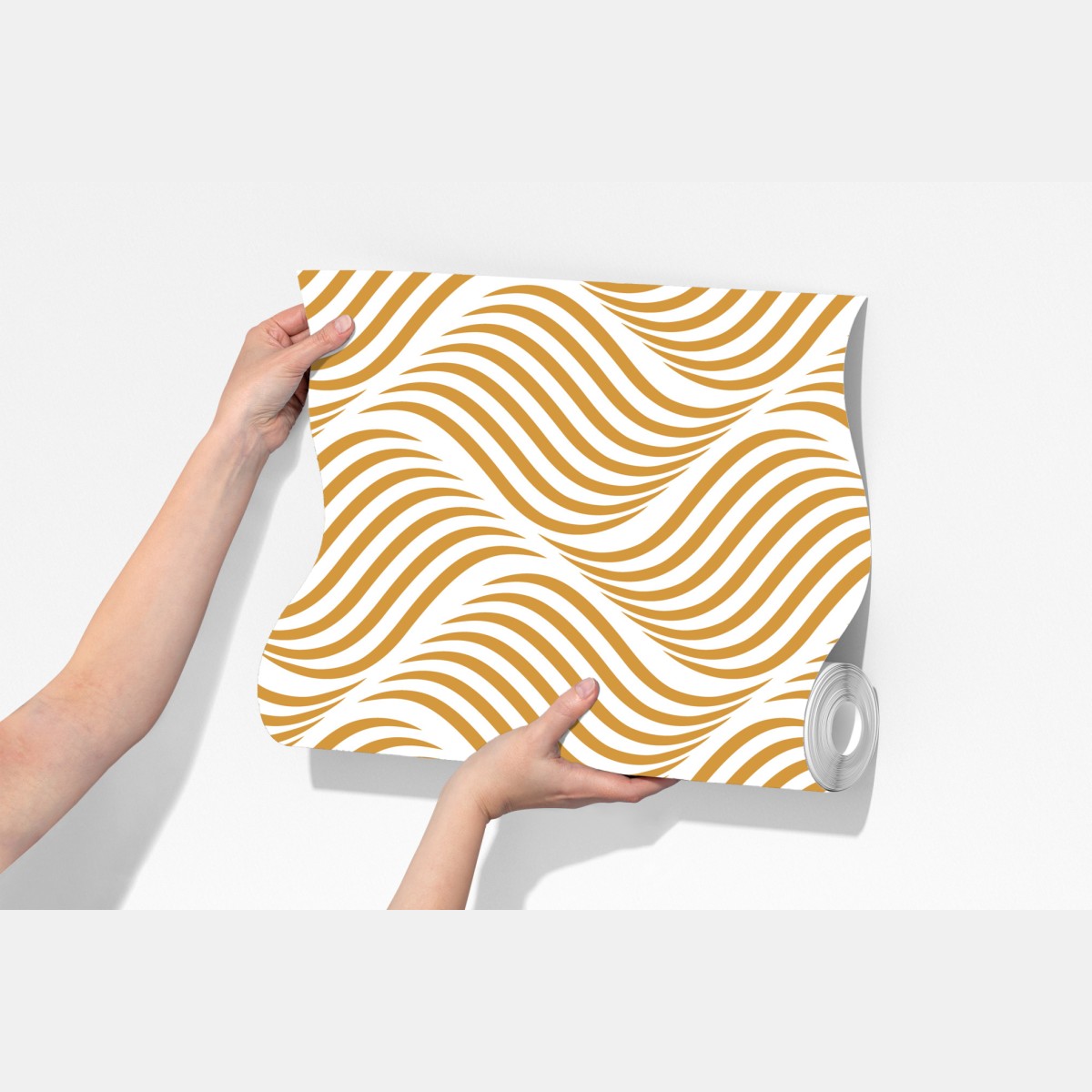 Fototapeta złoty wzór falowy do dekoracji ściennej – Wallissimo® Fototapeta złoty wzór falowy do dekoracji ściennej – Wallissimo®