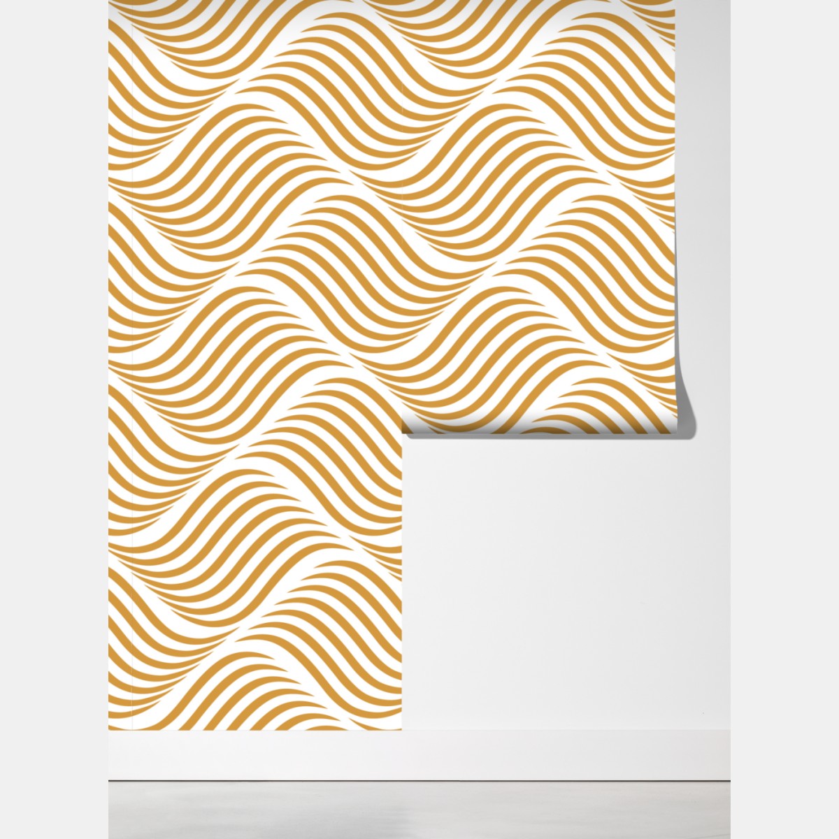 Fototapeta złoty wzór falowy do dekoracji ściennej – Wallissimo® Fototapeta złoty wzór falowy do dekoracji ściennej – Wallissimo®