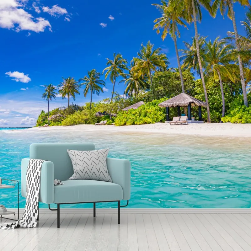 Wall mural tropical turquoise beach paradise