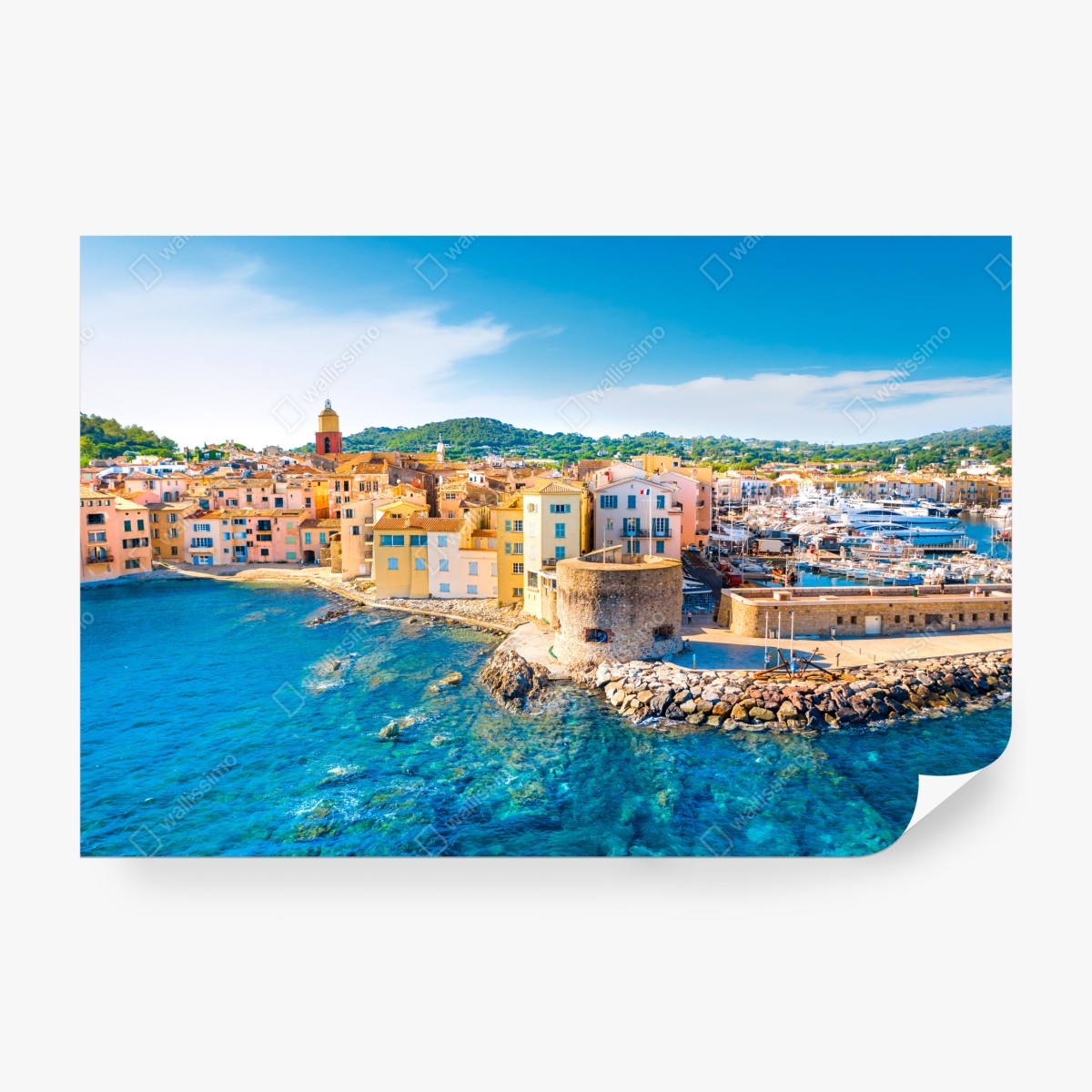 Fototapeta słoneczny port śródziemnomorski – Wallissimo® Fototapeta słoneczny port śródziemnomorski – Wallissimo®