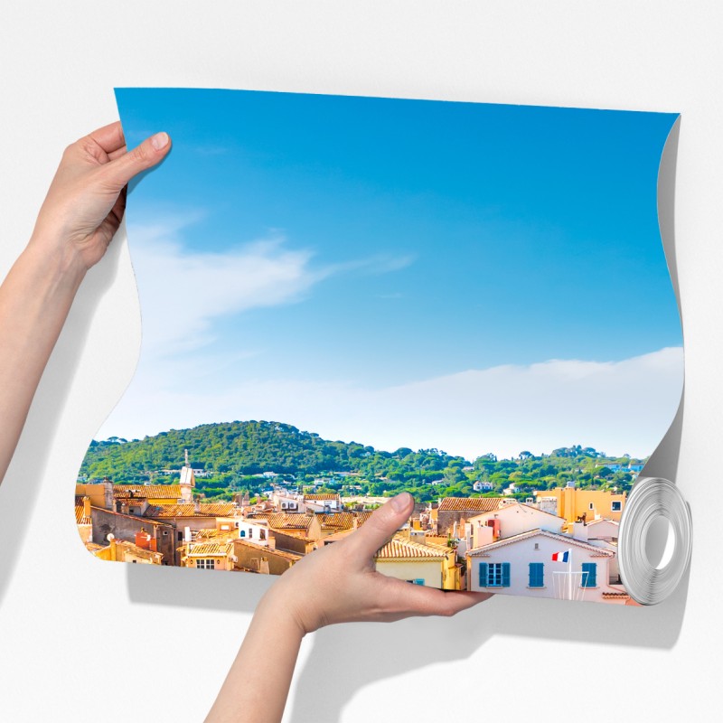 Fototapeta słoneczny port śródziemnomorski – Wallissimo® Fototapeta słoneczny port śródziemnomorski – Wallissimo®