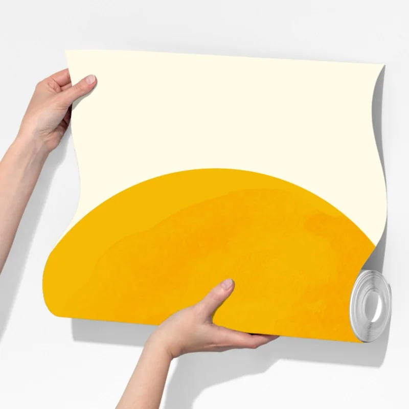 Fototapeta złote słońce nad minimalistycznymi górami – Wallissimo® Fototapeta złote słońce nad minimalistycznymi górami – Wallissimo®