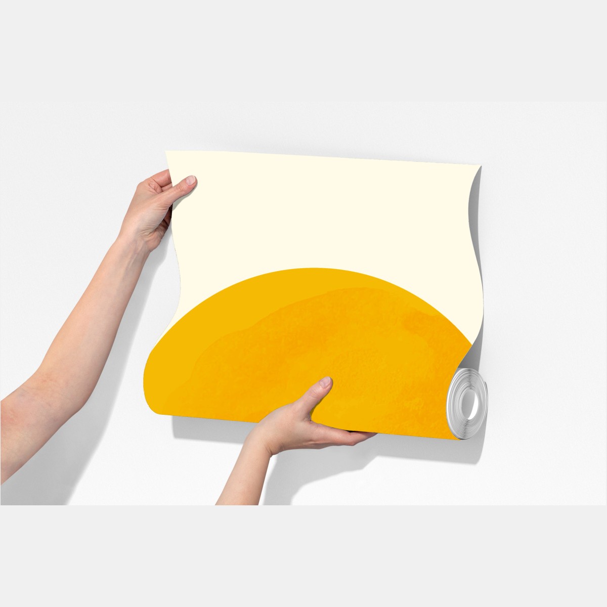 Fototapeta złote słońce nad minimalistycznymi górami – Wallissimo® Fototapeta złote słońce nad minimalistycznymi górami – Wallissimo®