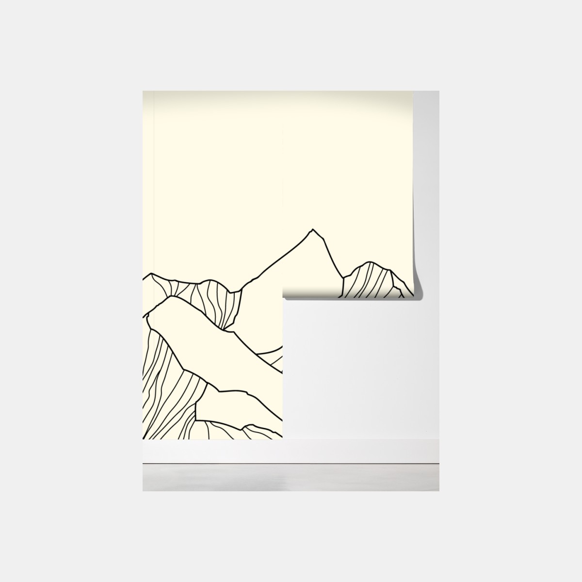 Fototapeta złote słońce nad minimalistycznymi górami – Wallissimo® Fototapeta złote słońce nad minimalistycznymi górami – Wallissimo®