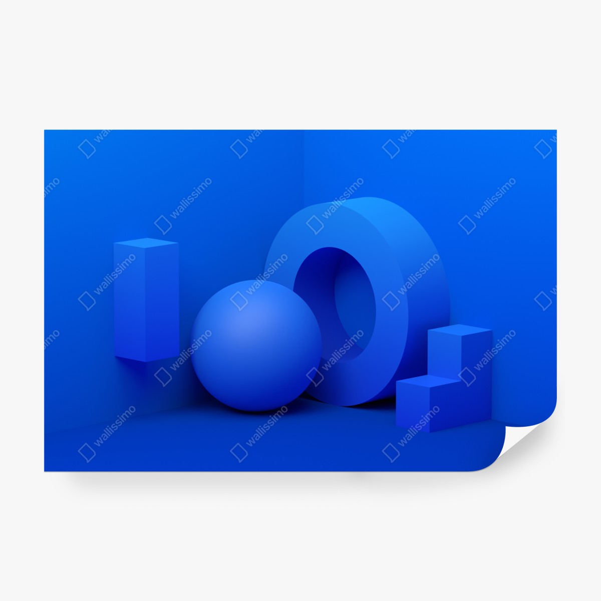 Fototapeta niebieska geometryczna kompozycja 3d – Wallissimo® Fototapeta niebieska geometryczna kompozycja 3d – Wallissimo®