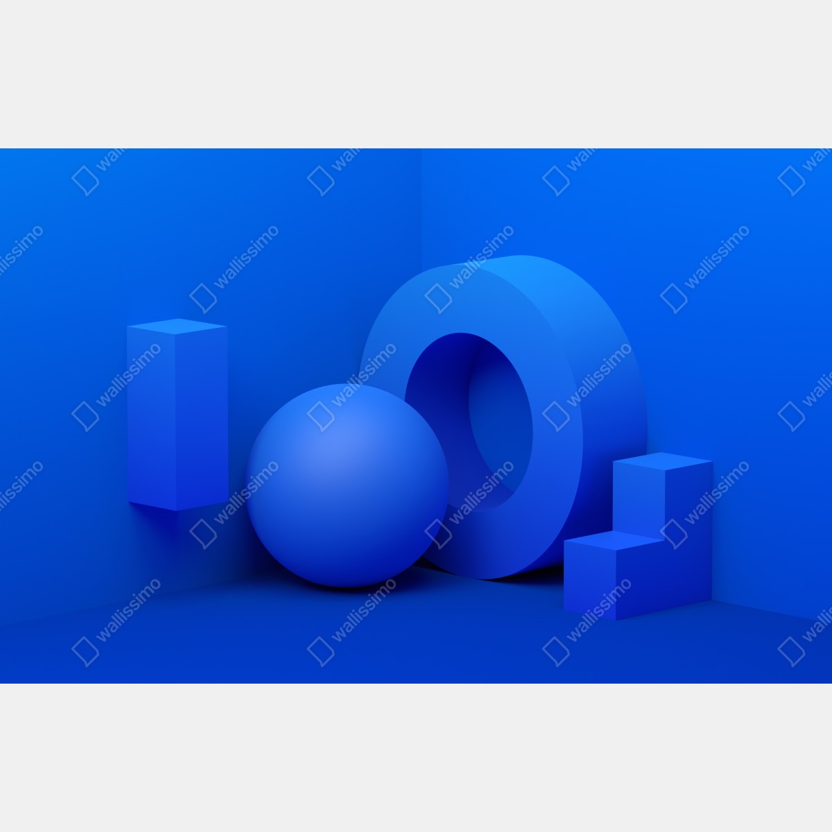 Fototapeta niebieska geometryczna kompozycja 3d – Wallissimo® Fototapeta niebieska geometryczna kompozycja 3d – Wallissimo®