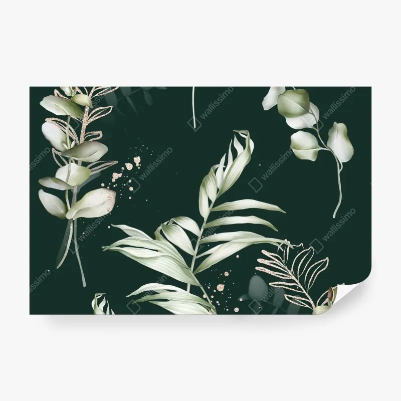 Fototapeta wzór z uroczymi lisami w pastelowym beżu – Wallissimo®