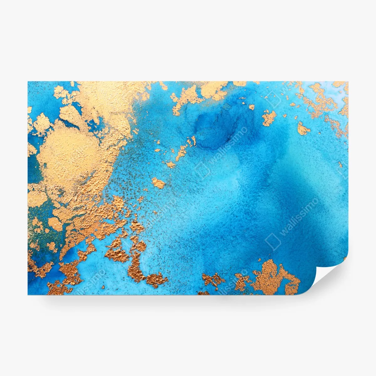 Fototapeta niebiesko-złota abstrakcyjna tekstura oceanu – Wallissimo® Fototapeta niebiesko-złota abstrakcyjna tekstura oceanu – Wallissimo®