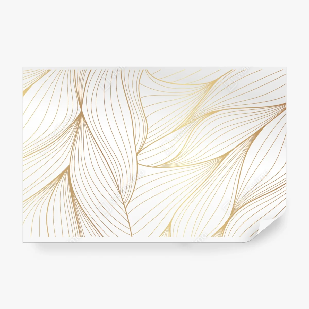 Fototapeta złote płynne linie abstrakcyjny wzór – Wallissimo® Fototapeta złote płynne linie abstrakcyjny wzór – Wallissimo®