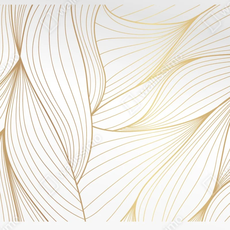 Fototapeta złote płynne linie abstrakcyjny wzór – Wallissimo® Fototapeta złote płynne linie abstrakcyjny wzór – Wallissimo®