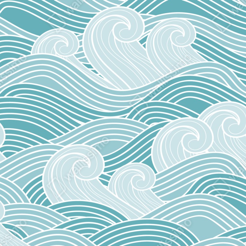 Fototapeta spokojny turkusowy wzór fal – Wallissimo® Fototapeta spokojny turkusowy wzór fal – Wallissimo®