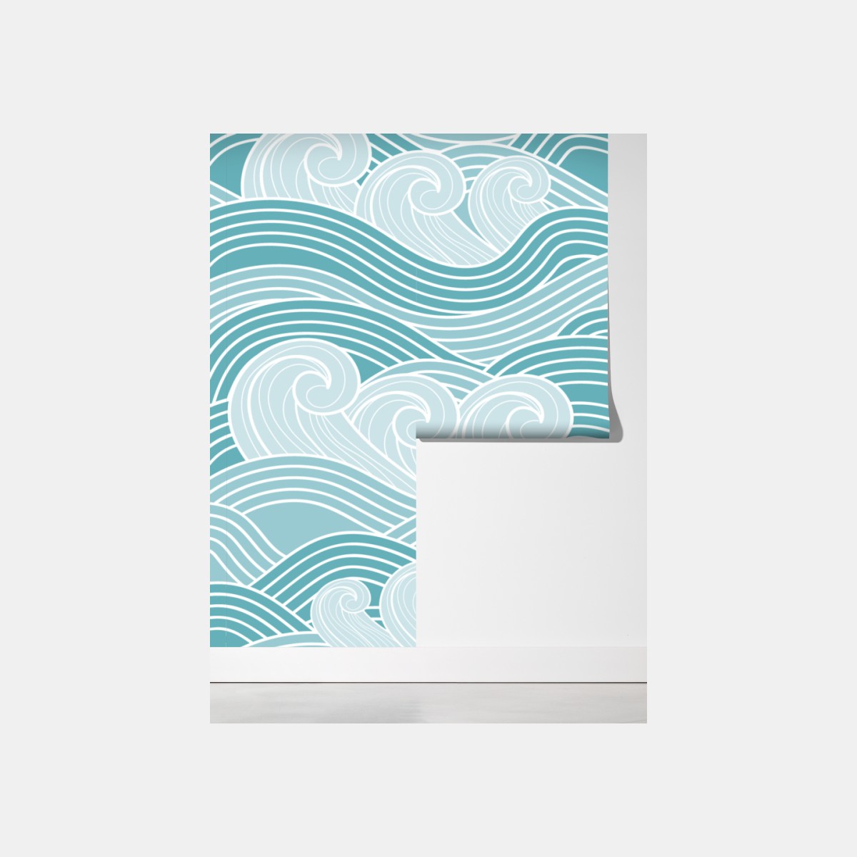 Fototapeta spokojny turkusowy wzór fal – Wallissimo® Fototapeta spokojny turkusowy wzór fal – Wallissimo®