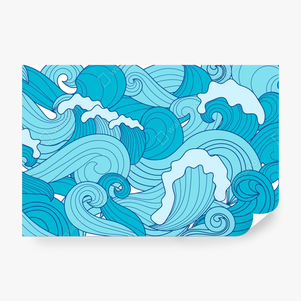 Fototapeta niebieskie fale oceanu – Wallissimo® Fototapeta niebieskie fale oceanu – Wallissimo®