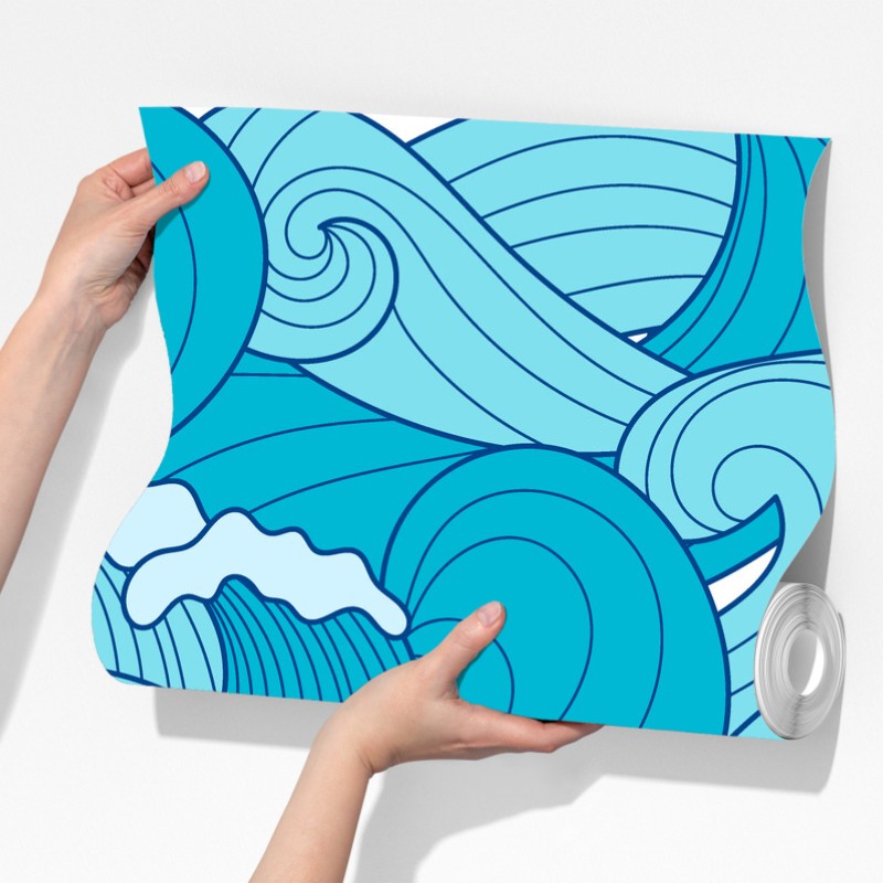 Fototapeta niebieskie fale oceanu – Wallissimo® Fototapeta niebieskie fale oceanu – Wallissimo®