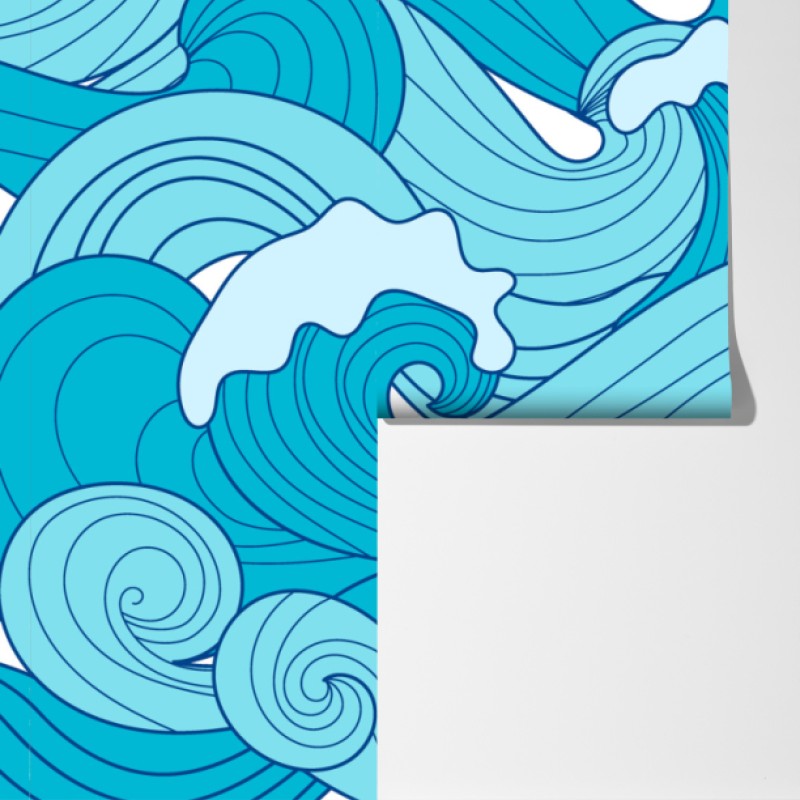 Fototapeta niebieskie fale oceanu – Wallissimo® Fototapeta niebieskie fale oceanu – Wallissimo®