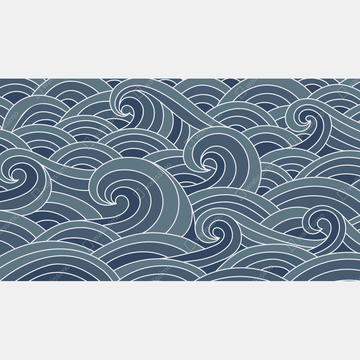 Fototapeta stylizowany wzór fal morskich – Wallissimo® Fototapeta stylizowany wzór fal morskich – Wallissimo®