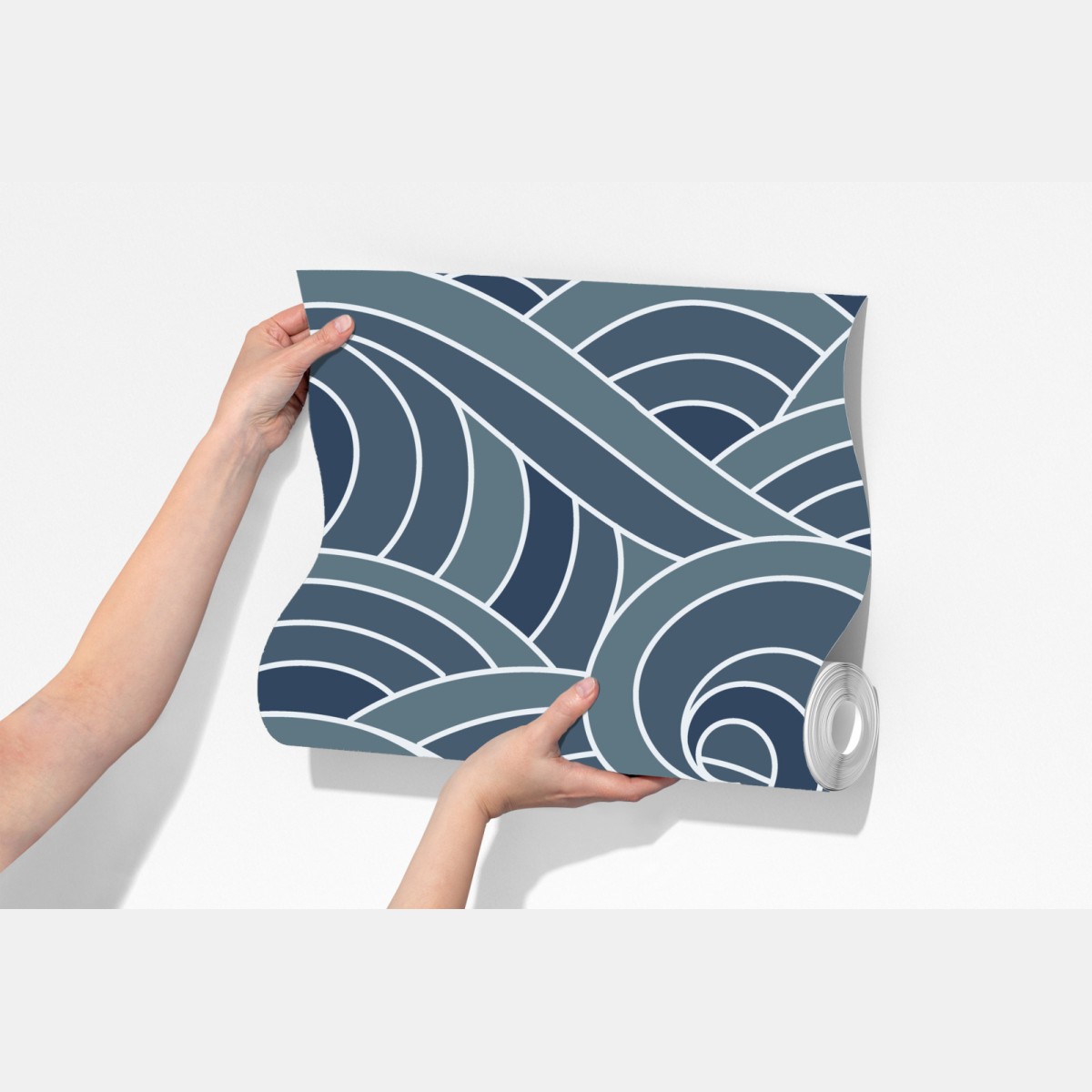 Fototapeta stylizowany wzór fal morskich – Wallissimo® Fototapeta stylizowany wzór fal morskich – Wallissimo®