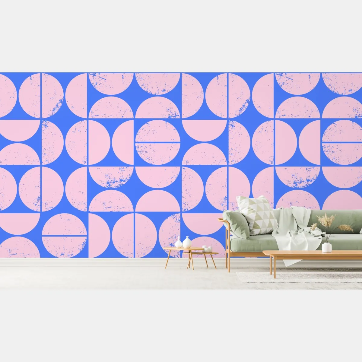 Fototapeta pastelowy geometryczny wzór z kołami – Wallissimo® Fototapeta pastelowy geometryczny wzór z kołami – Wallissimo®