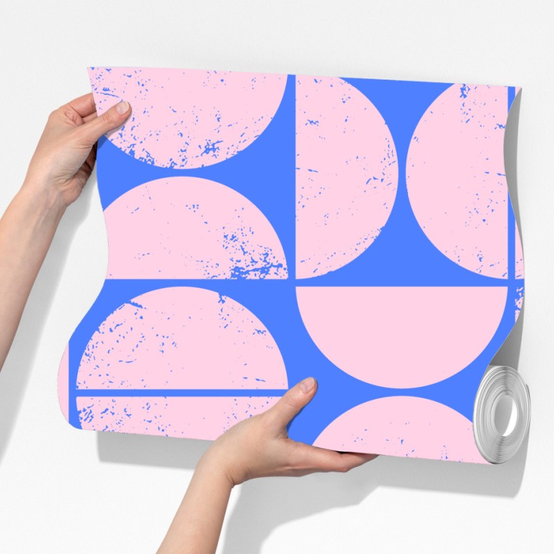 Fototapeta pastelowy geometryczny wzór z kołami – Wallissimo® Fototapeta pastelowy geometryczny wzór z kołami – Wallissimo®