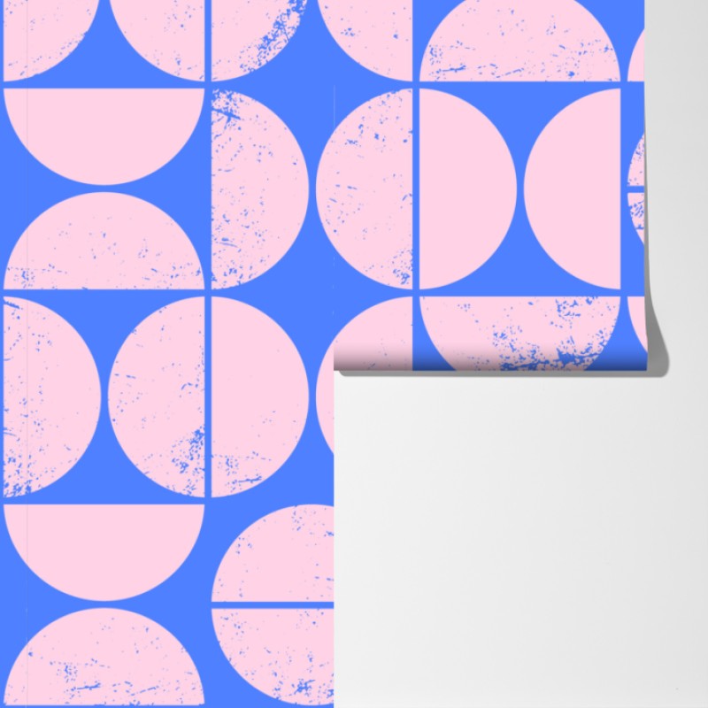 Fototapeta pastelowy geometryczny wzór z kołami – Wallissimo® Fototapeta pastelowy geometryczny wzór z kołami – Wallissimo®