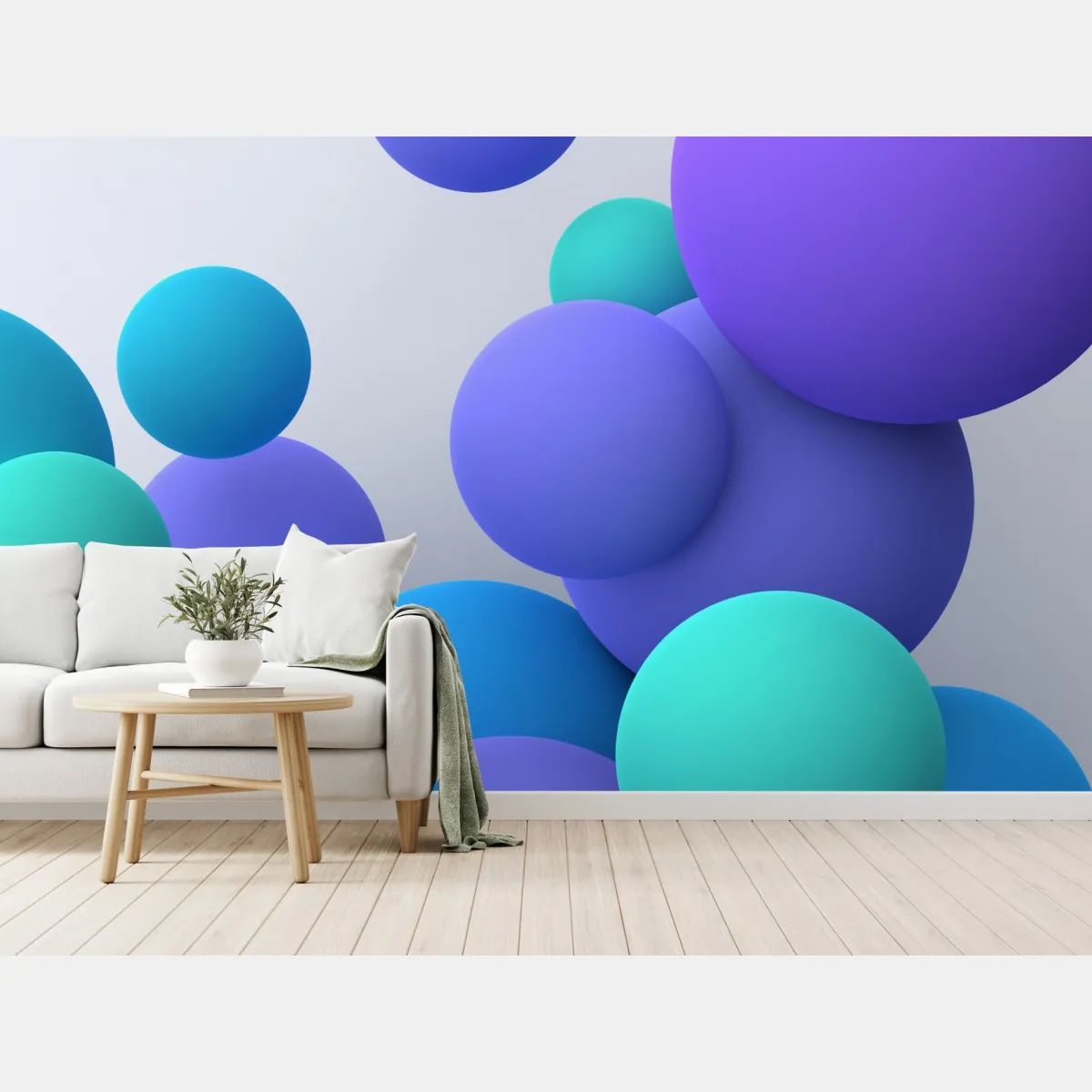 Fototapeta kolorowe pływające kule 3d abstrakcja – Wallissimo® Fototapeta kolorowe pływające kule 3d abstrakcja – Wallissimo®