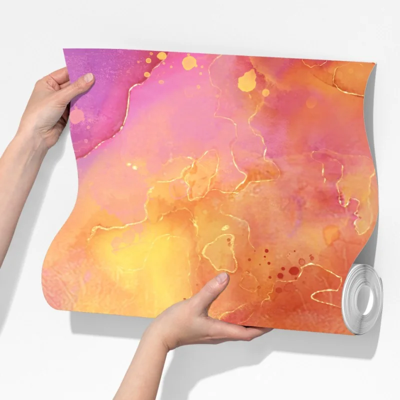 Fototapeta żywa akwarelowa abstrakcja w ciepłych barwach – Wallissimo® Fototapeta żywa akwarelowa abstrakcja w ciepłych barwach – Wallissimo®