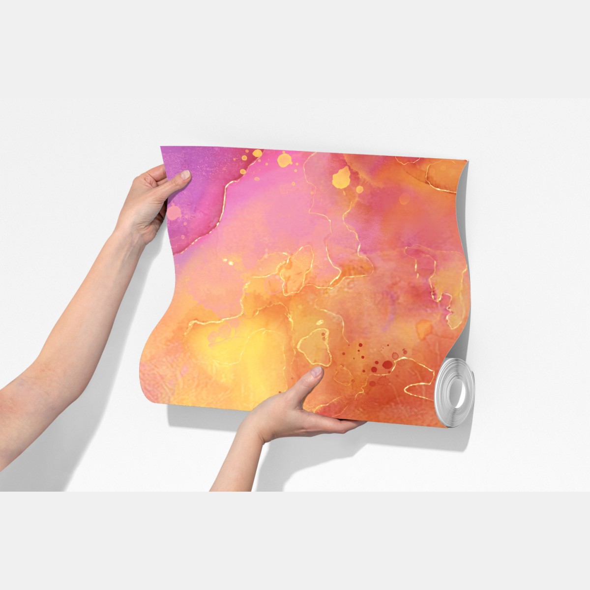 Fototapeta żywa akwarelowa abstrakcja w ciepłych barwach – Wallissimo® Fototapeta żywa akwarelowa abstrakcja w ciepłych barwach – Wallissimo®