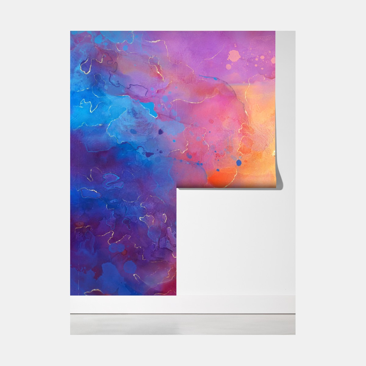 Fototapeta żywa akwarelowa abstrakcja w ciepłych barwach – Wallissimo® Fototapeta żywa akwarelowa abstrakcja w ciepłych barwach – Wallissimo®