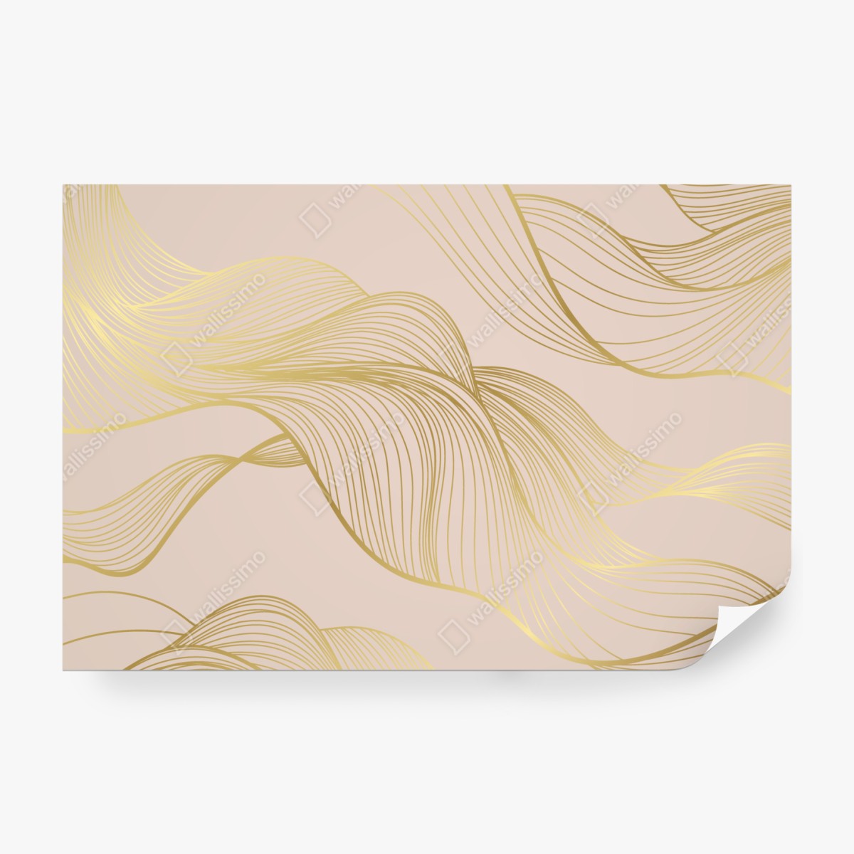 Fototapeta abstrakcyjny wzór złotych fal – Wallissimo® Fototapeta abstrakcyjny wzór złotych fal – Wallissimo®