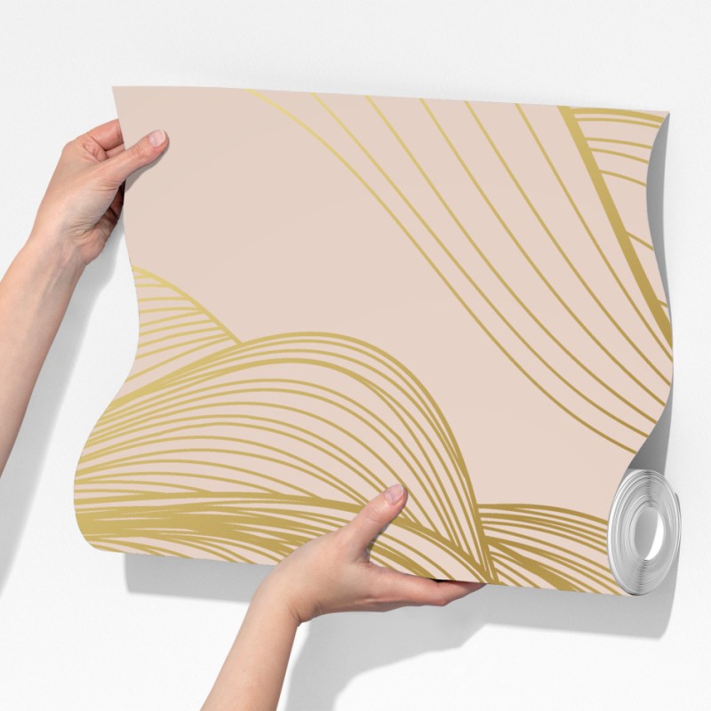 Fototapeta abstrakcyjny wzór złotych fal – Wallissimo® Fototapeta abstrakcyjny wzór złotych fal – Wallissimo®