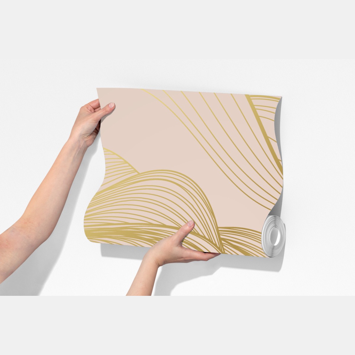 Fototapeta abstrakcyjny wzór złotych fal – Wallissimo® Fototapeta abstrakcyjny wzór złotych fal – Wallissimo®